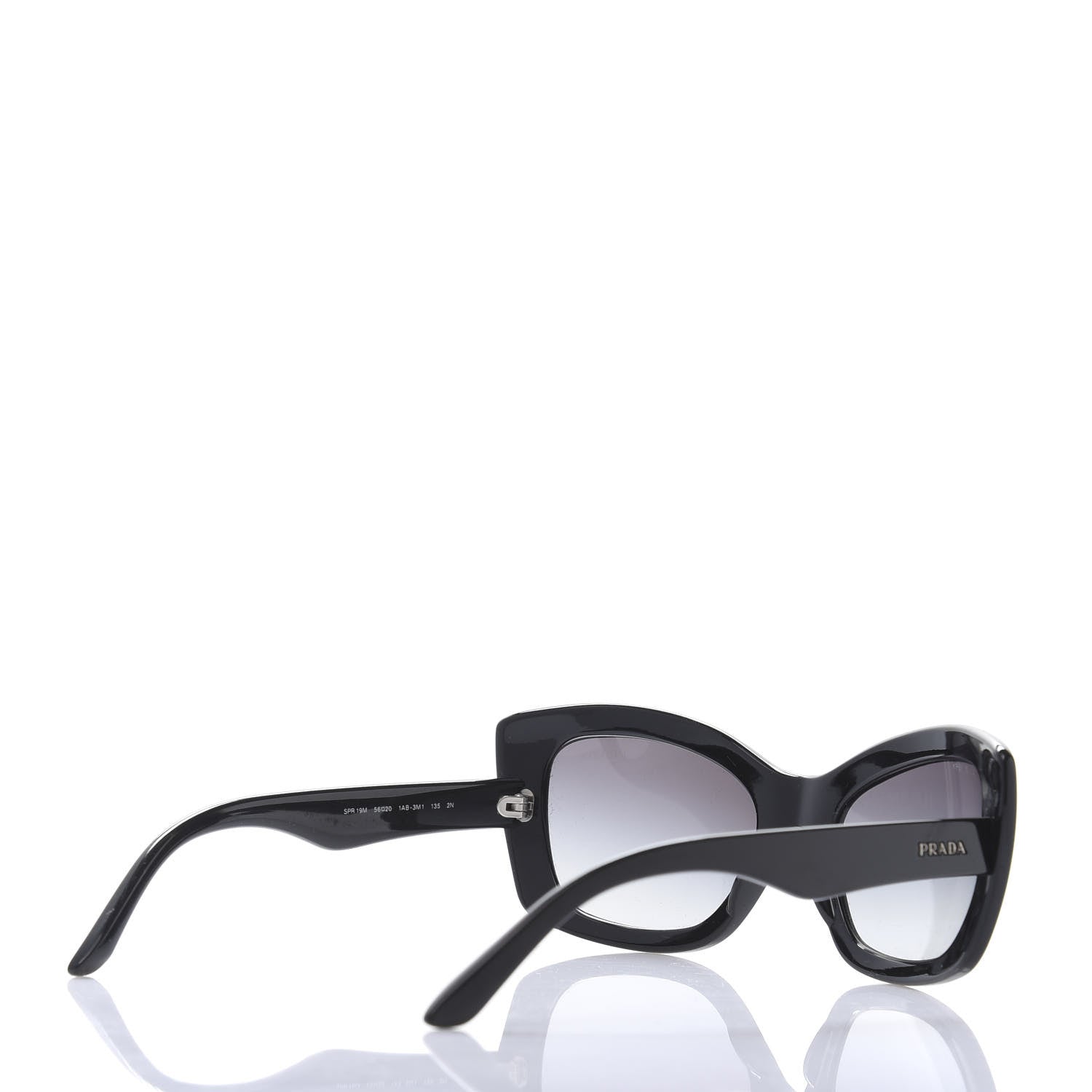 Prada Acetate Cat Eye SPR 19M Sunglasses Black 4 of 7