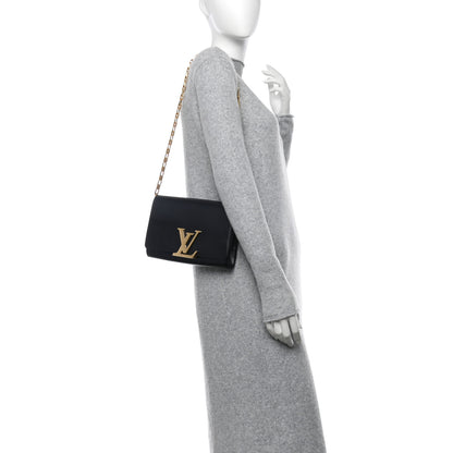 Louis Vuitton Calfskin Chain Louise GM Black 2 of 10
