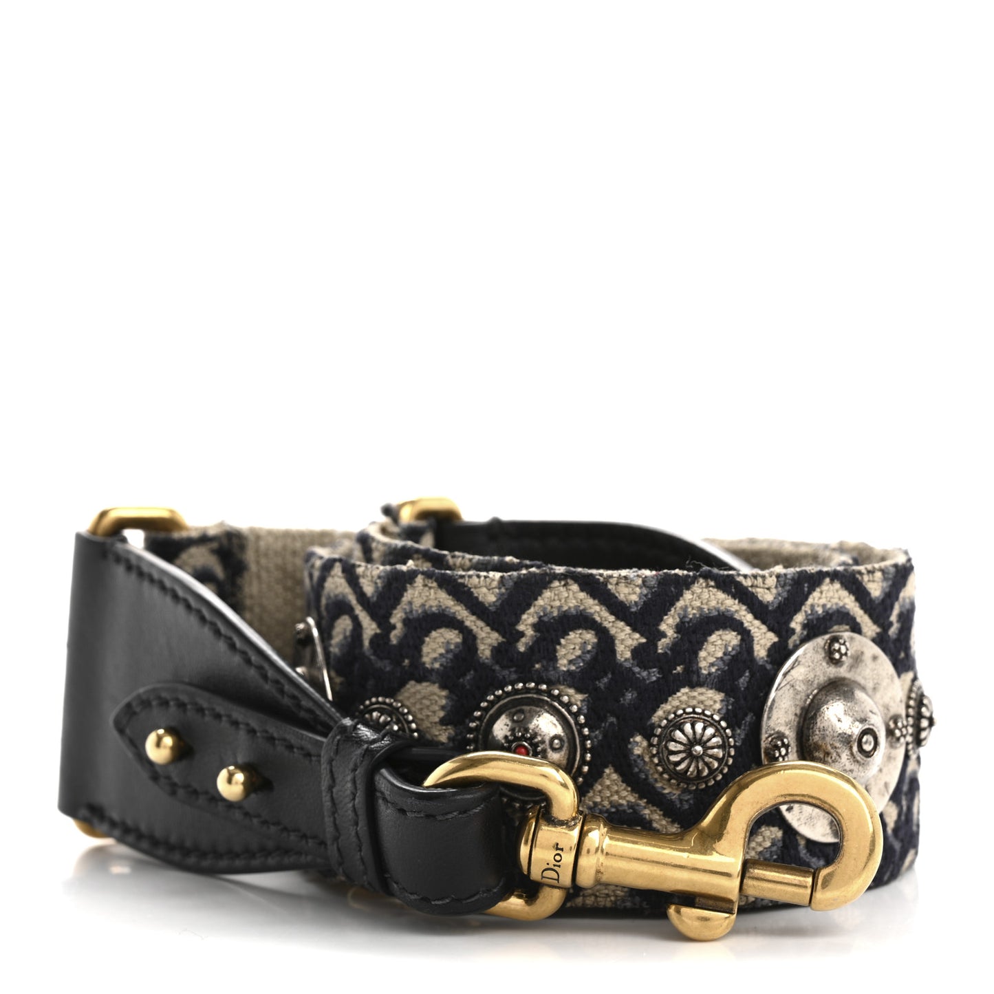 Oblique Studded Shoulder Strap Blue