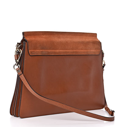 Chloe Suede Calfskin Medium Faye Shoulder Bag Tobacco 3 of 19