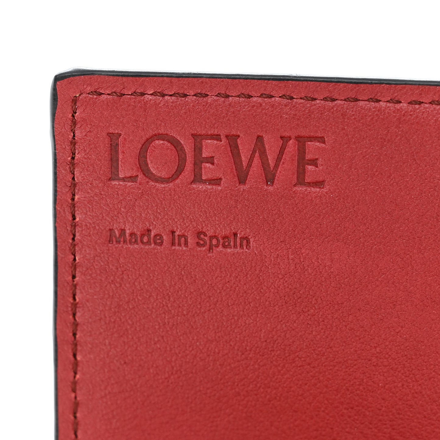 Grained Calfskin Chain Wallet Caramel Pecan