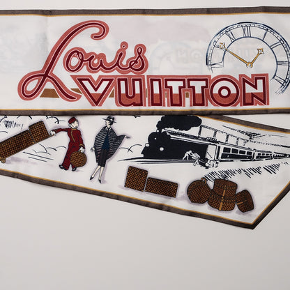 Louis Vuitton Silk LV Comics Bandeau Taupe 4 of 5