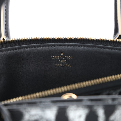 Louis Vuitton Canvas Calfskin Wild Animal Print City Steamer MM Black 6 of 11