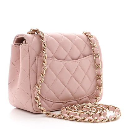 Chanel Lambskin Quilted Mini Square Flap Light Pink 3 of 10