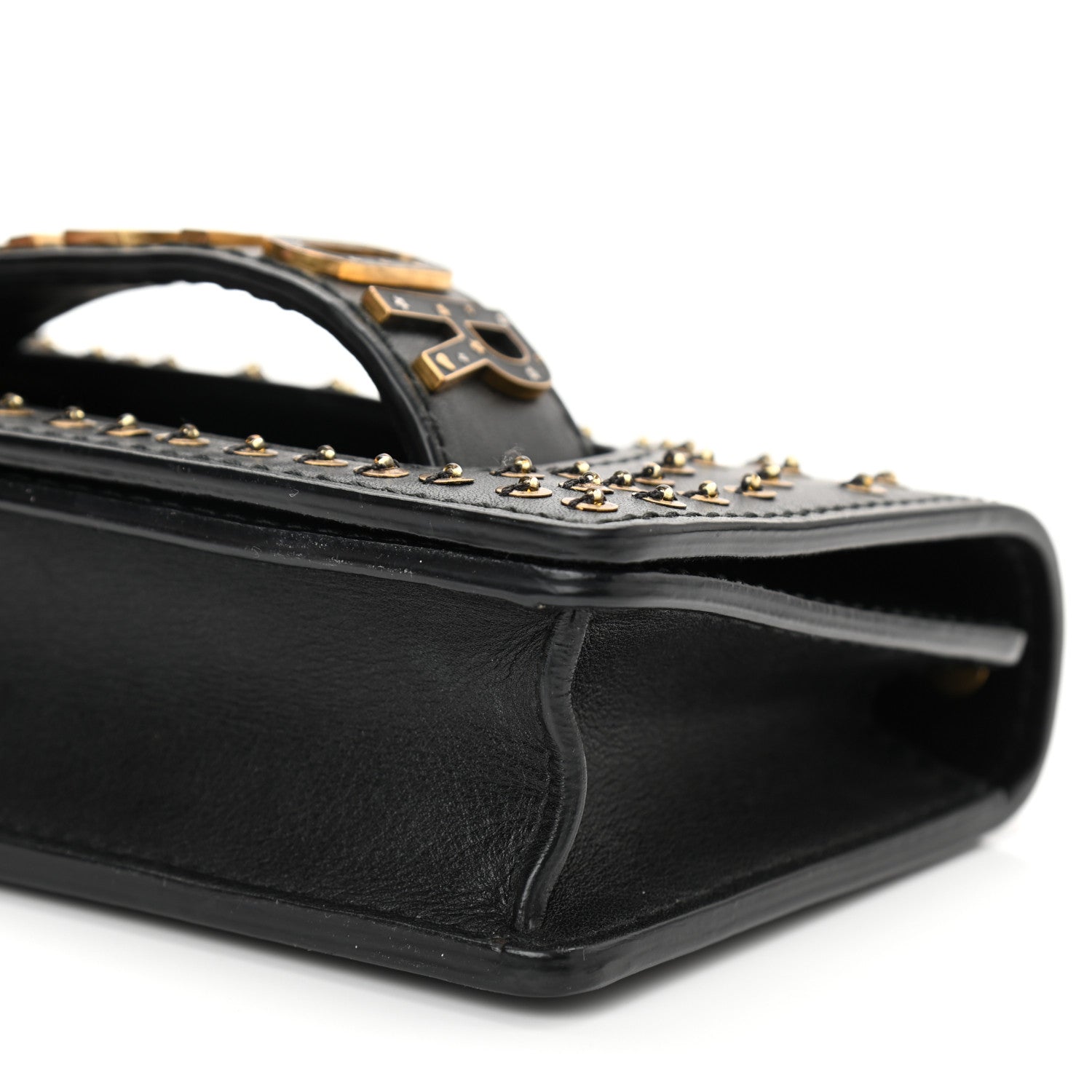 Christian Dior Calfskin Studded Mini J'Adior Chain Flap Bag Black 9 of 11