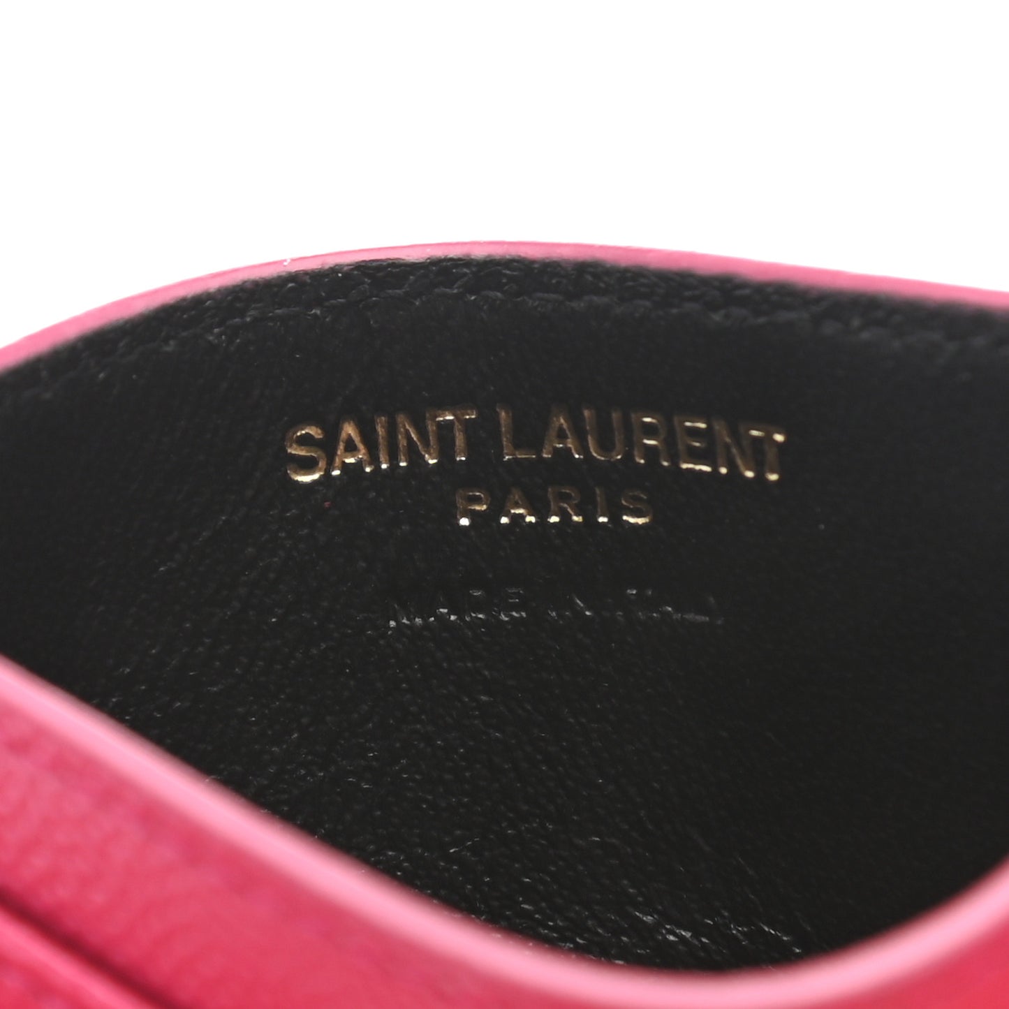 Grain De Poudre Matelasse Chevron Monogram Credit Card Case Fresh Fuxia