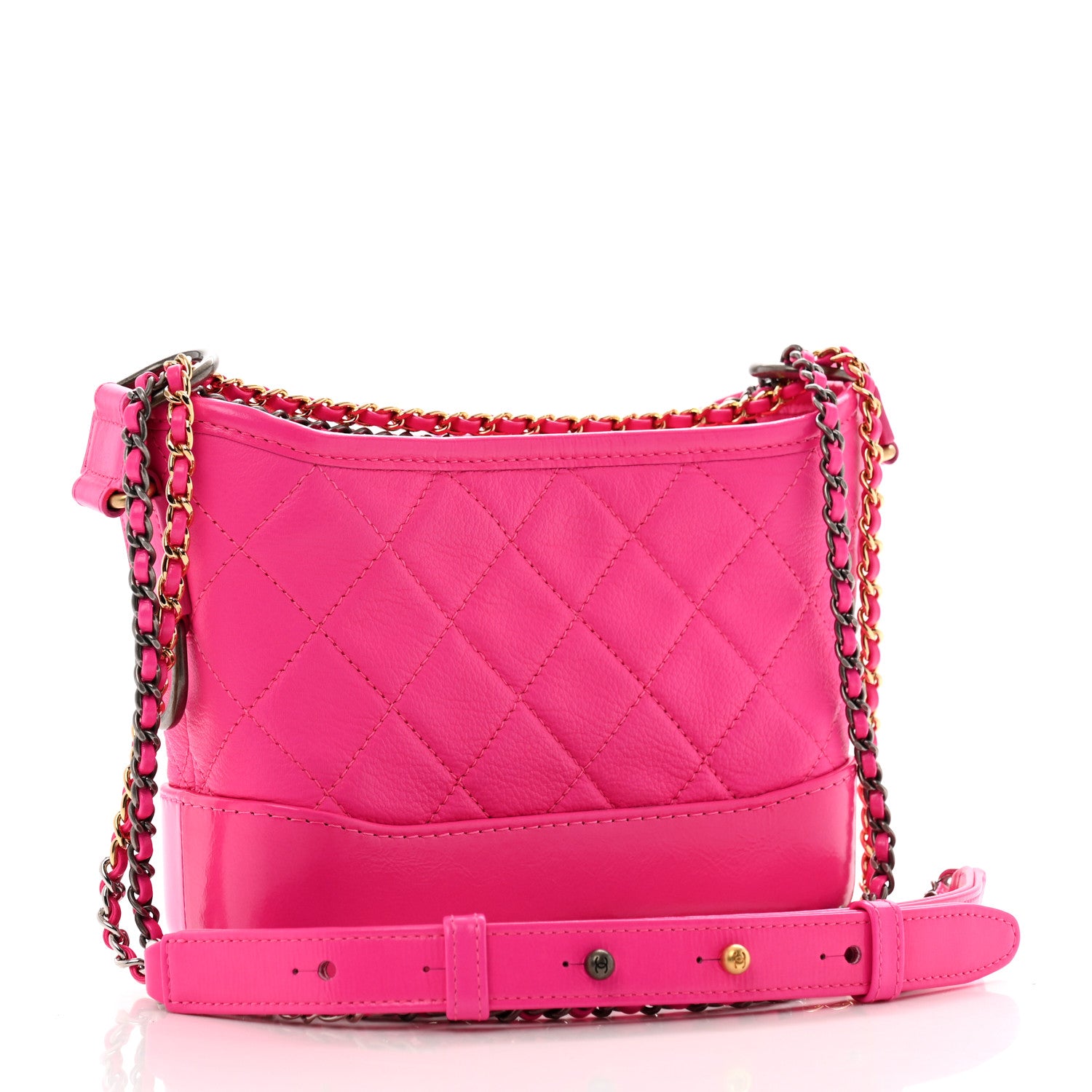 Chanel Goatskin Quilted Small Gabrielle Hobo Pink 3 of 11