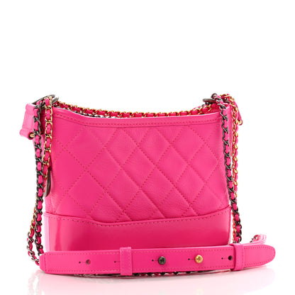 Chanel Goatskin Quilted Small Gabrielle Hobo Pink 3 of 11