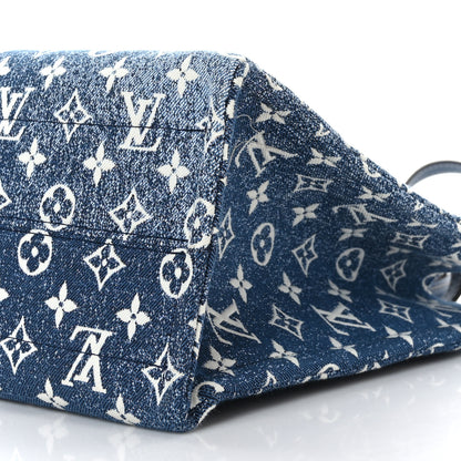 Louis Vuitton Monogram Jacquard Denim Onthego MM Bleu 8 of 8