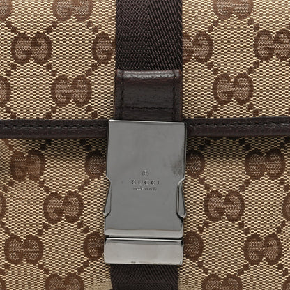Gucci GG Monogram Buckle Belt Bag Dark Brown 8 of 10