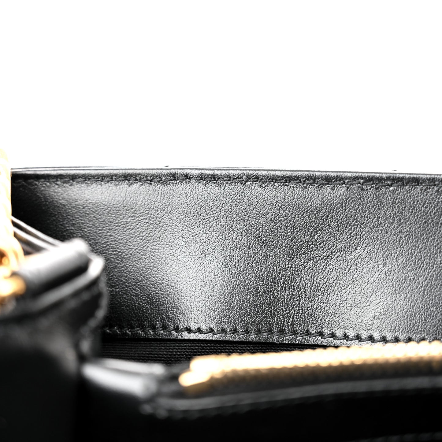 Calfskin Y Quilted Monogram Large Loulou Chain Satchel Black