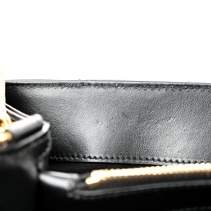 Saint Laurent Calfskin Y Quilted Monogram Large Loulou Chain Satchel Black 12 of 13