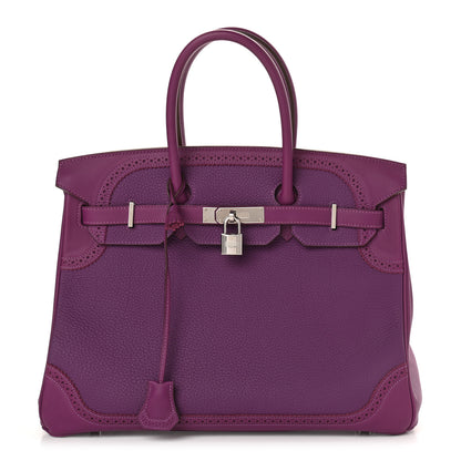 Hermes Togo Swift Ghillies Birkin 35 Anemone 1 of 10