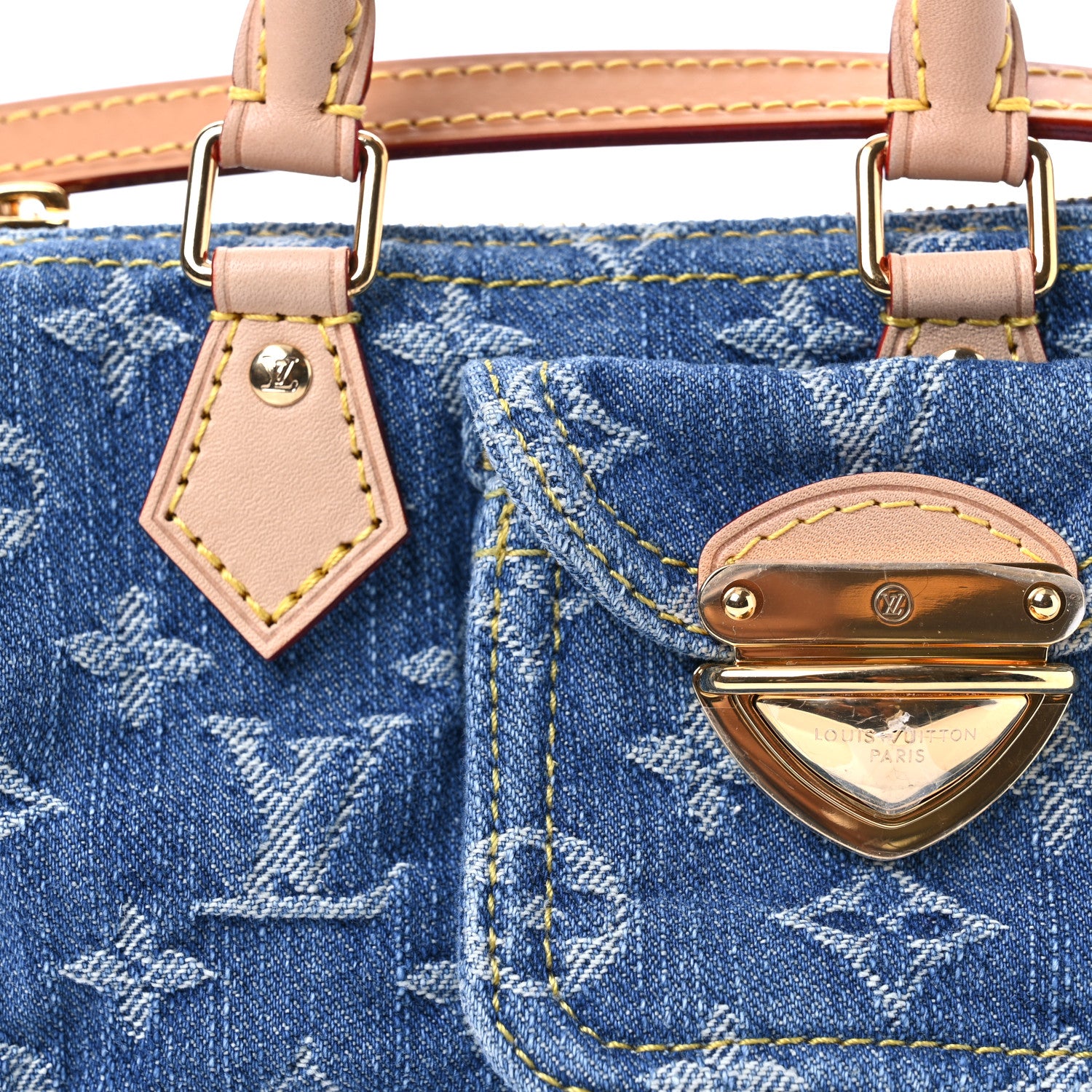 Louis Vuitton Monogram Denim Nano Speedy Blue 7 of 9