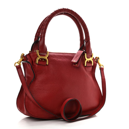 Chloe Calfskin Small Marcie Satchel Dahlia Red 3 of 8