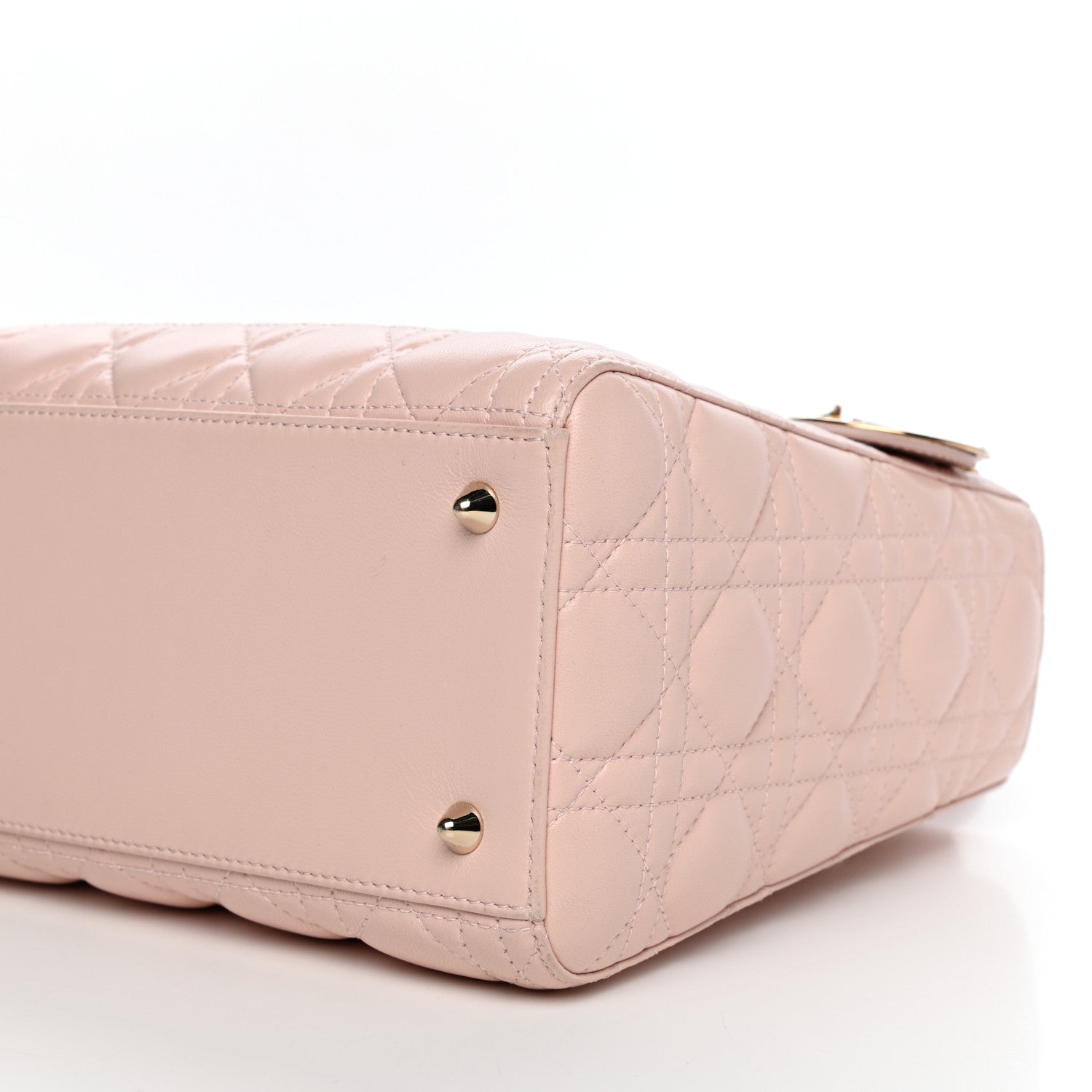 Christian Dior Lambskin Cannage Medium Lady Dior Light Pink 9 of 10