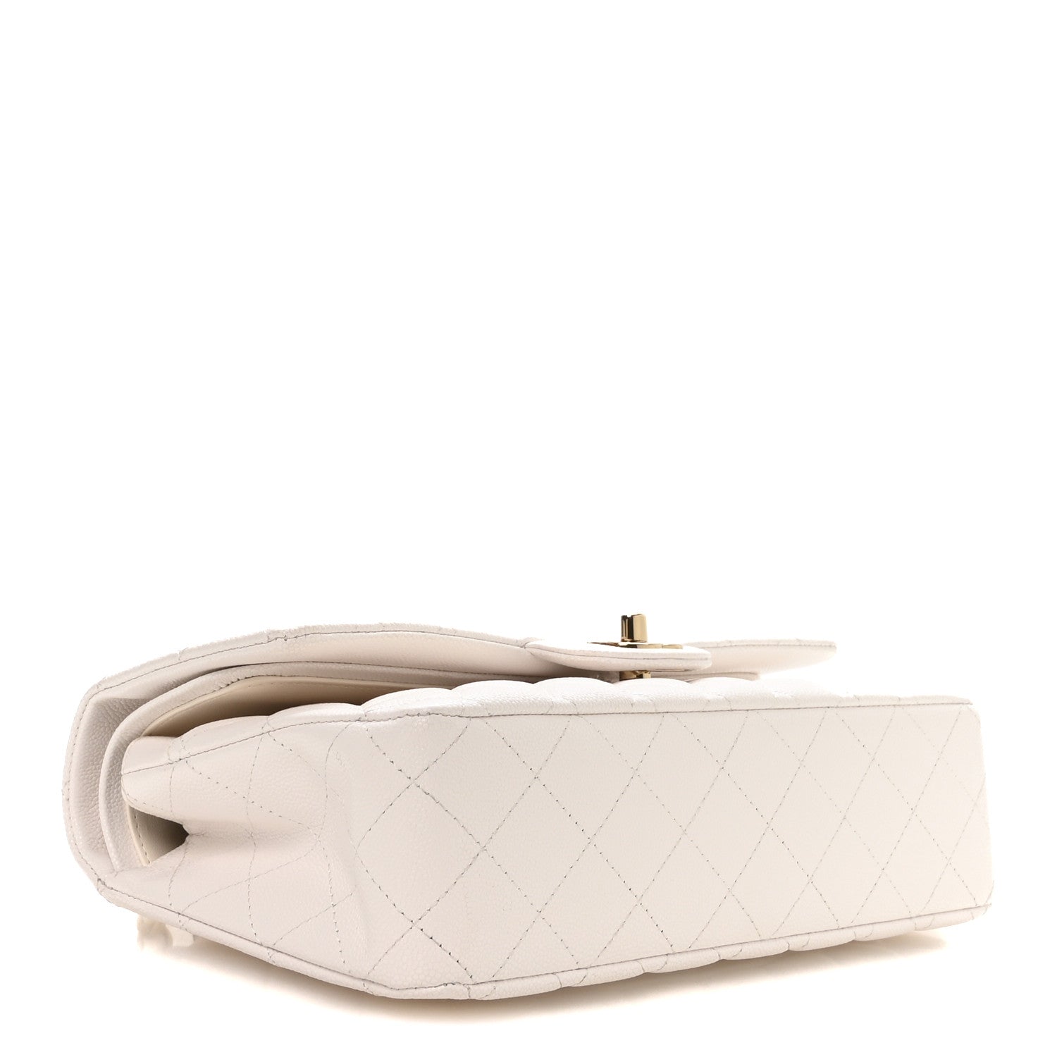 Chanel Caviar Quilted Medium Double Flap White 4 of 11