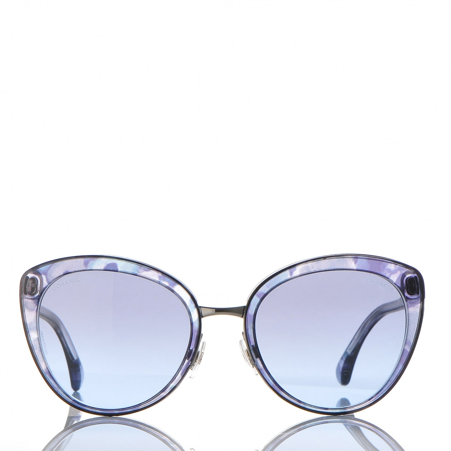Chanel Acetate Butterfly Fall Sunglasses 4208 Blue 2 of 8