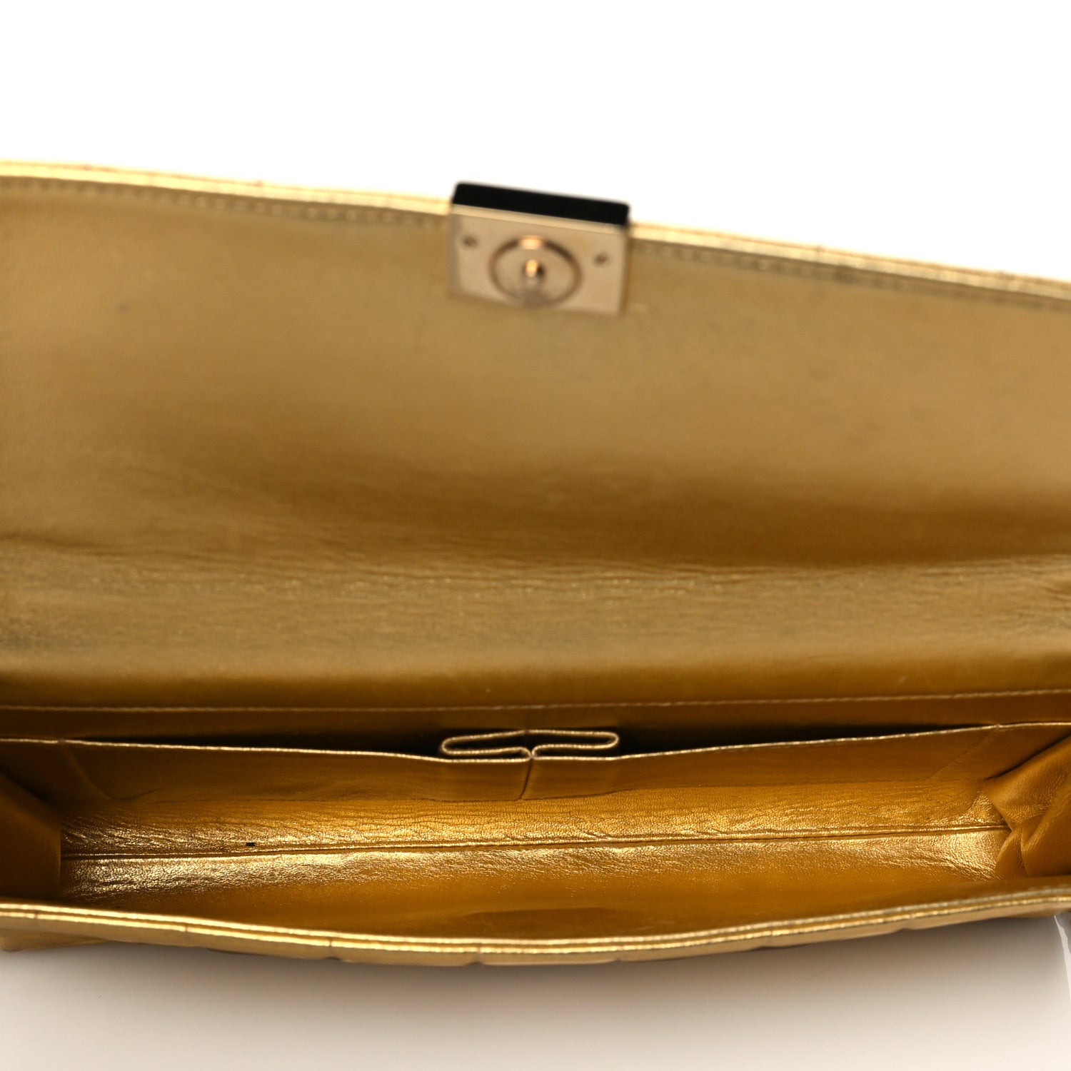 Chanel Metallic Lambskin Chocolate Bar Flap Gold 5 of 10