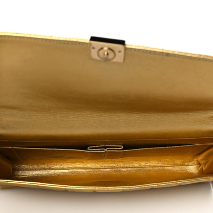 Chanel Metallic Lambskin Chocolate Bar Flap Gold 5 of 10