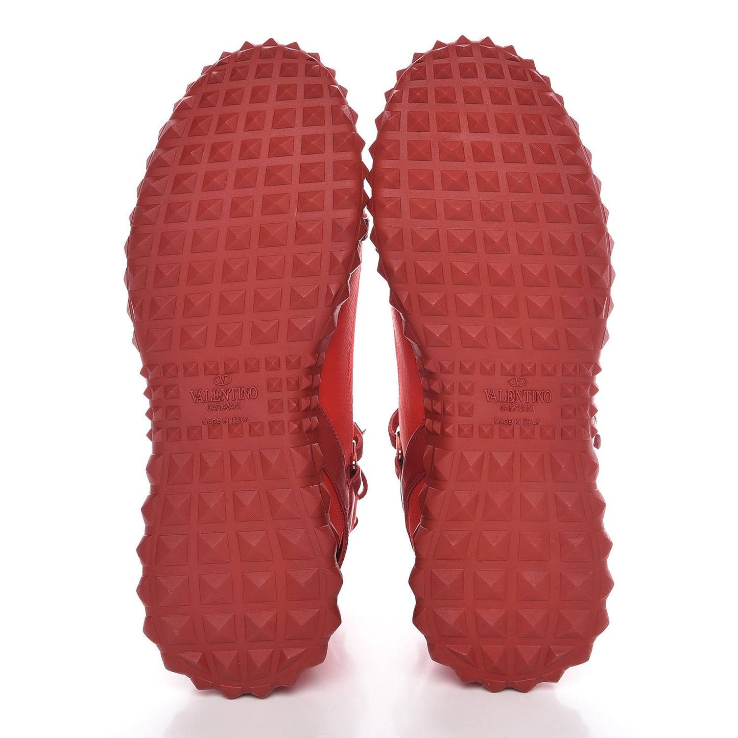 Body Tech Knit Rockstud Sock High Top Sneakers 40 Rosso