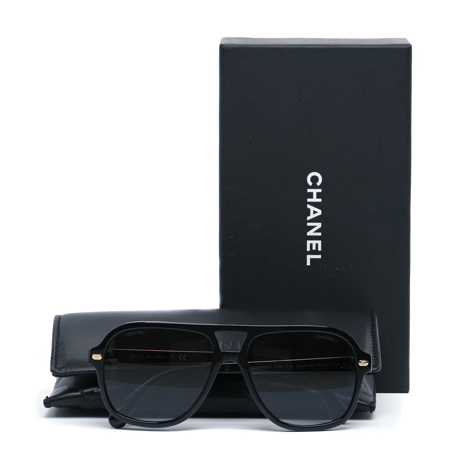 Chanel Acetate CC Sunglasses 5436-Q Black 9 of 9