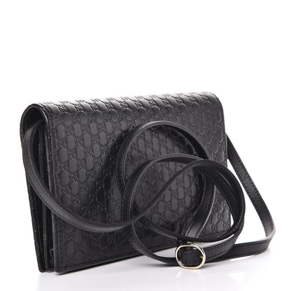 Gucci Microguccissima Crossbody Wallet Black 3 of 9