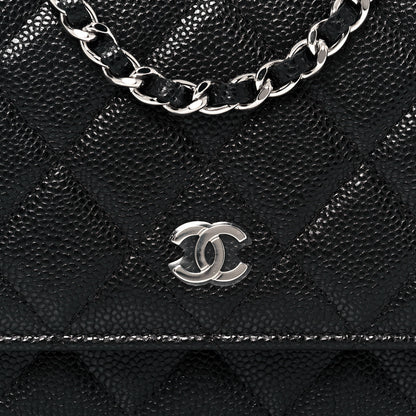 Chanel Caviar Quilted Mini Wallet On Chain WOC Black 8 of 13