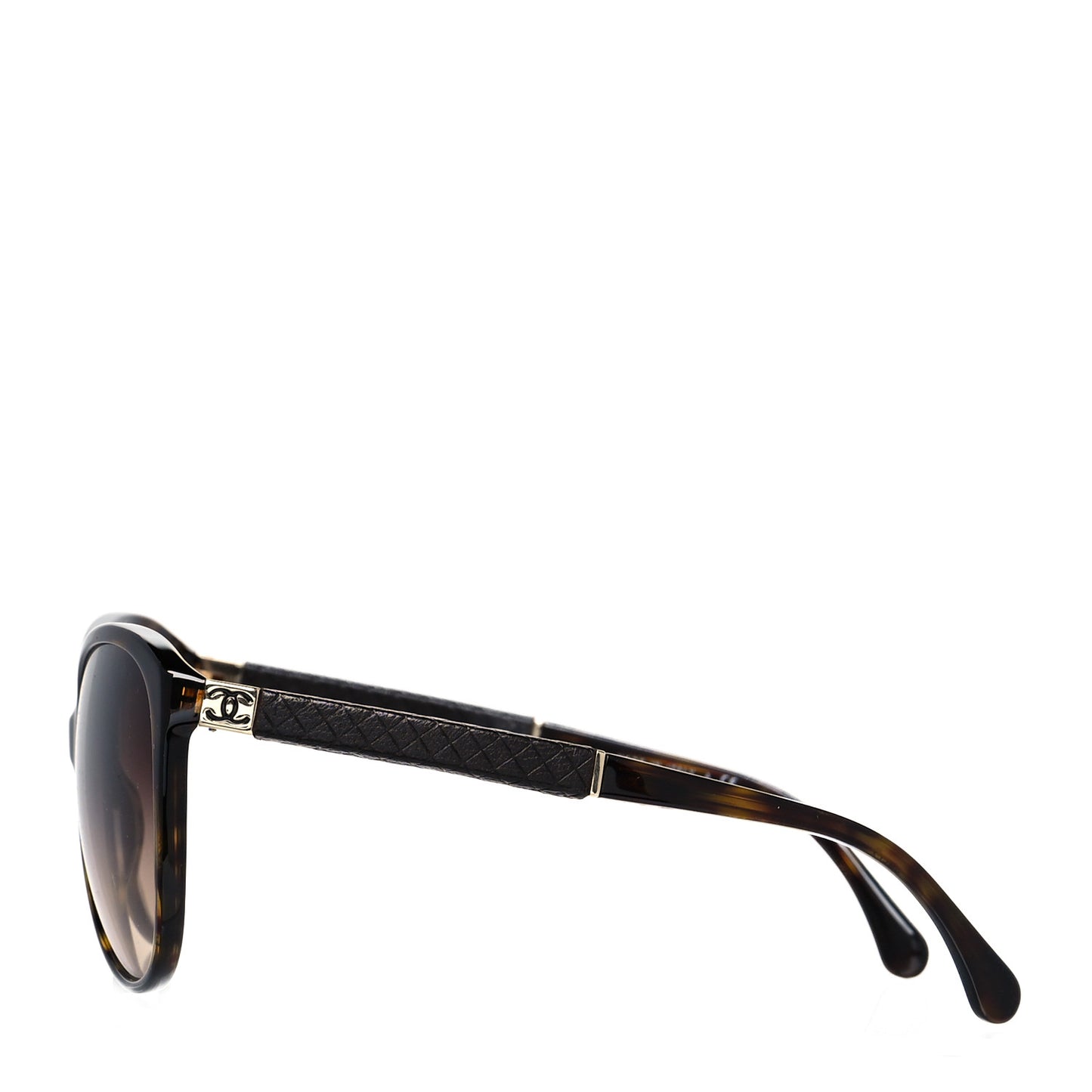 Acetate Quilted CC Sunglasses 5225-Q Tortoise