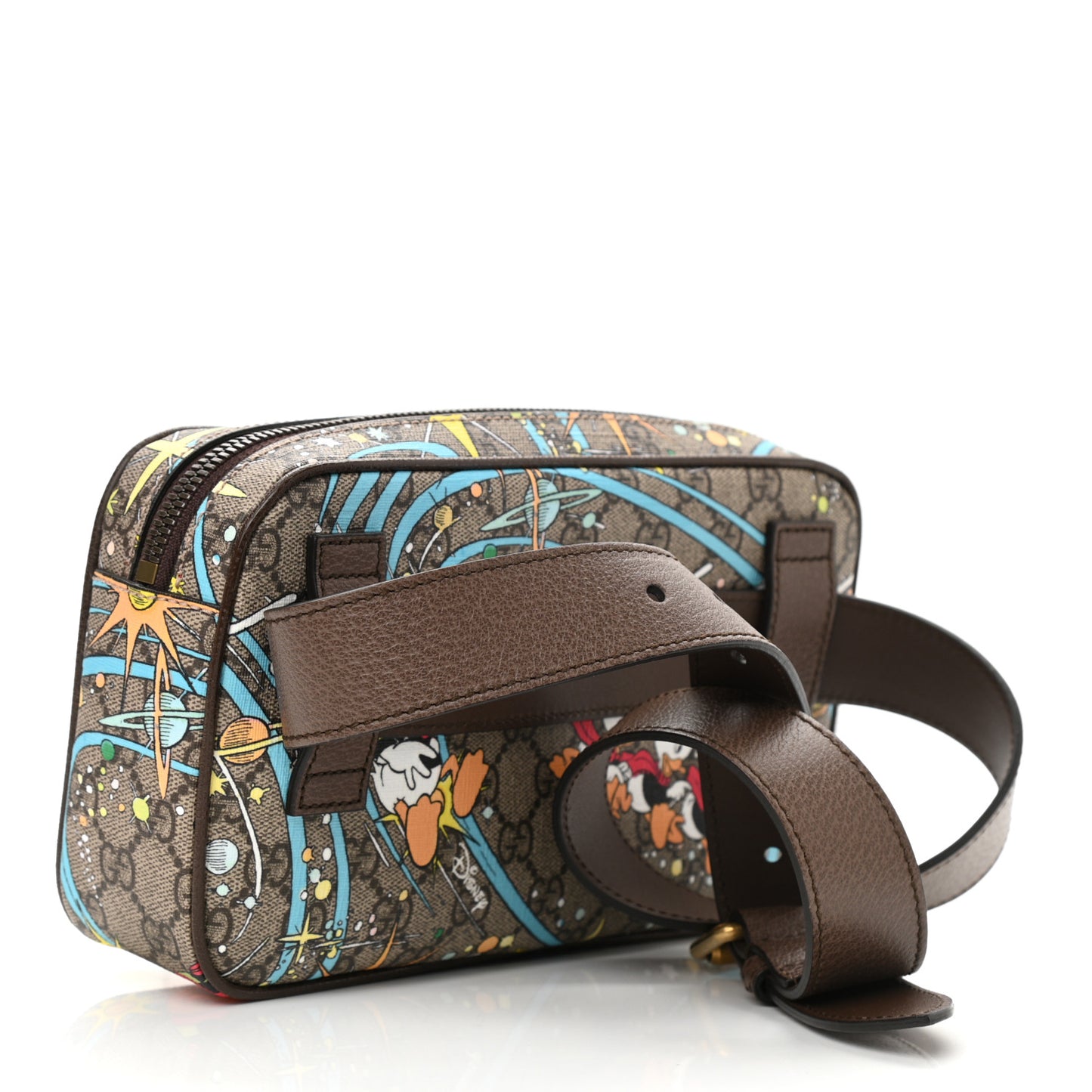 X DISNEY GG Supreme Monogram Donald Duck Small Interlocking G Belt Bag 90 36 Beige Multicolor New Acero