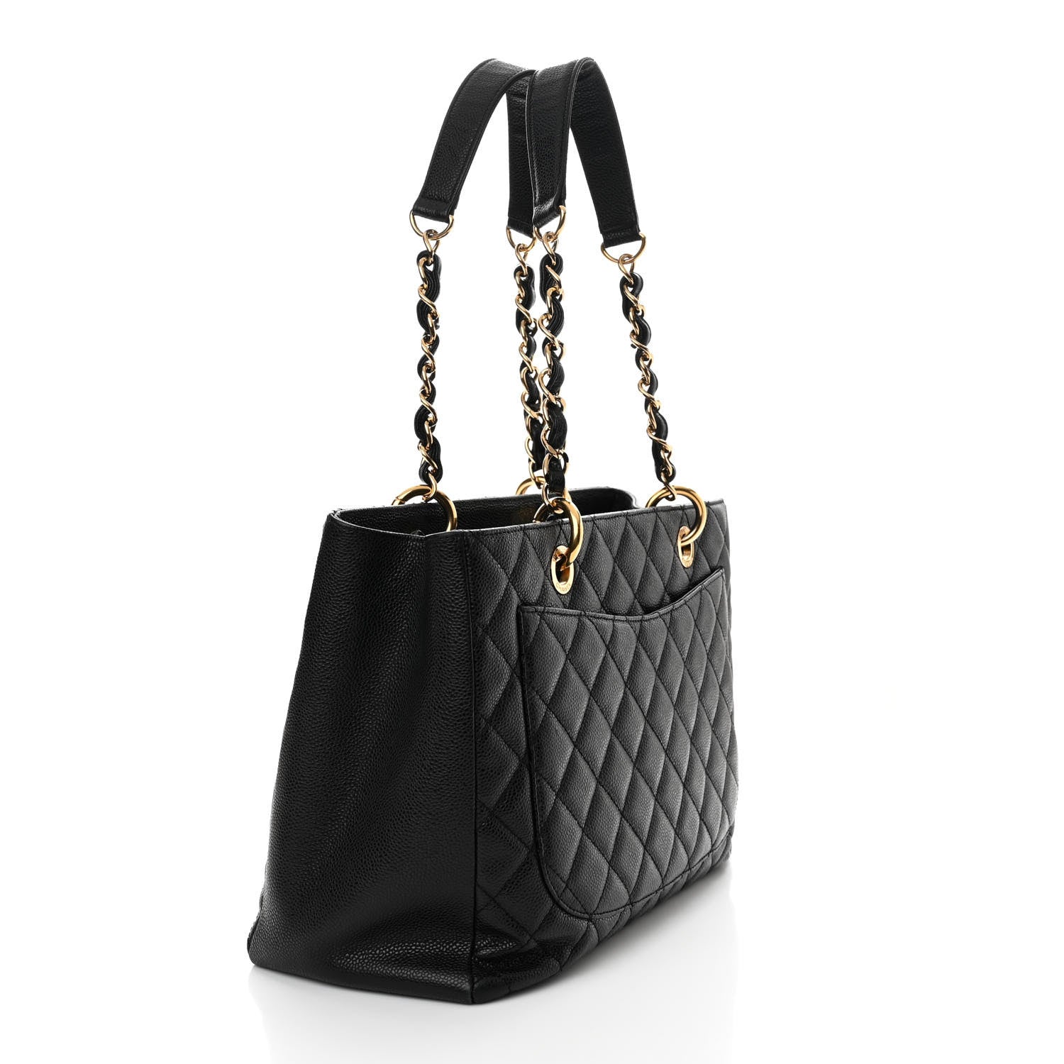 Chanel Caviar Quilted Grand Shopping Tote GST Black 3 of 17