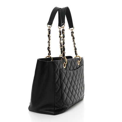 Chanel Caviar Quilted Grand Shopping Tote GST Black 3 of 17