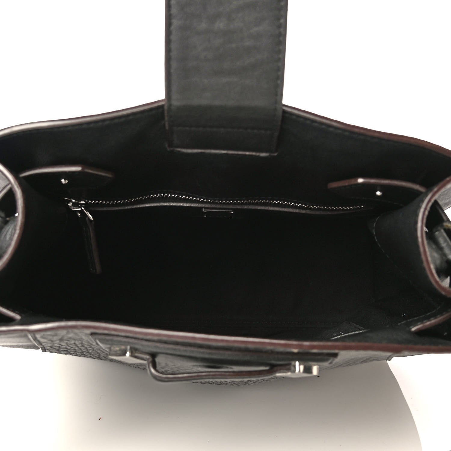 MCM Visetos Open Top Tote Crossbody Black 4 of 4