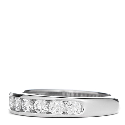 Tiffany Platinum Diamond 4mm Half Circle Wedding Band Ring 54 6.75 3 of 7