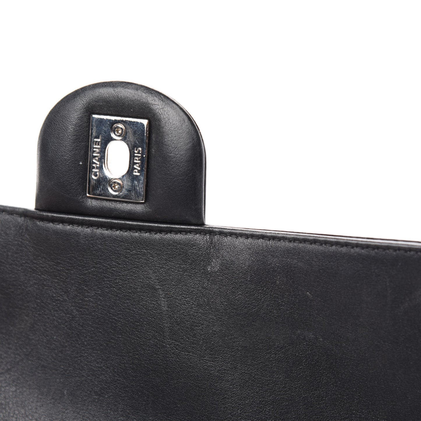 Patent Quilted Large Coco Shine Flap Black