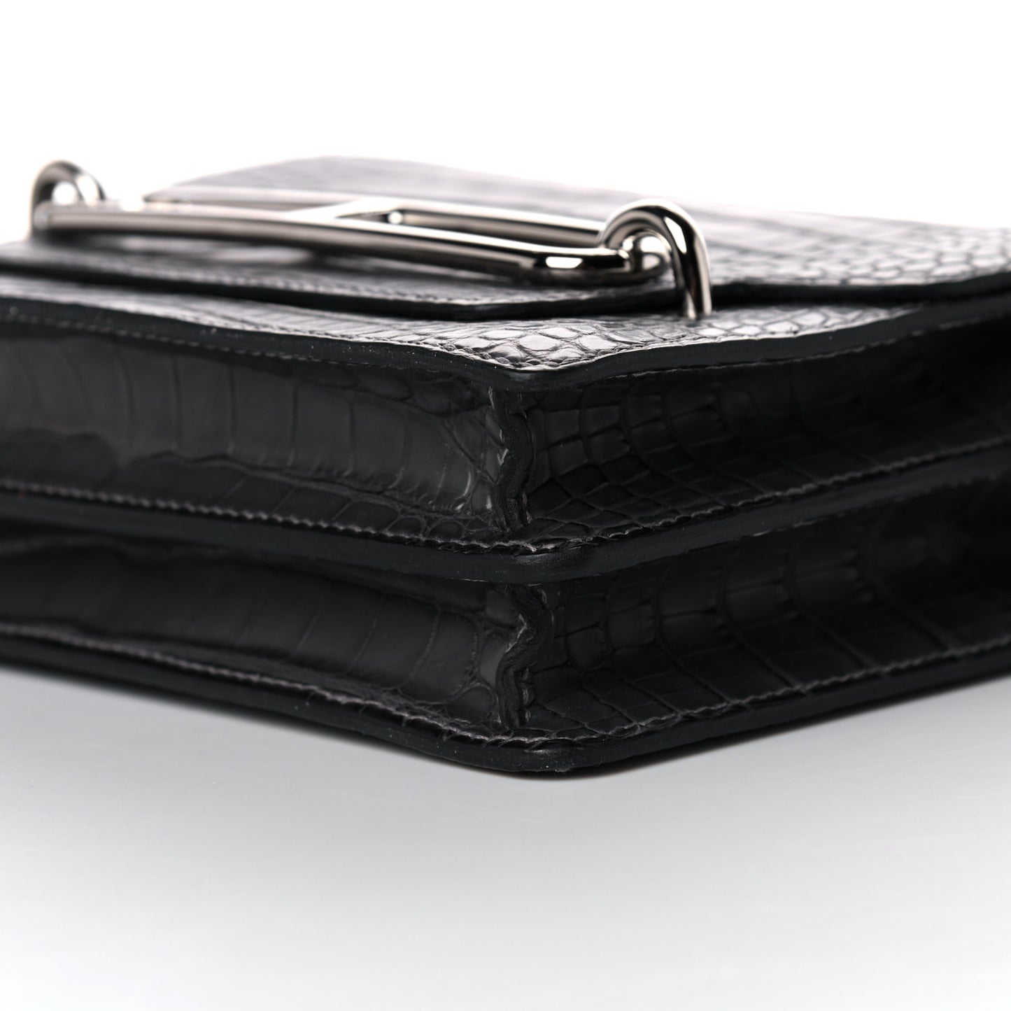 Matte Alligator Mini Sac Roulis Graphite
