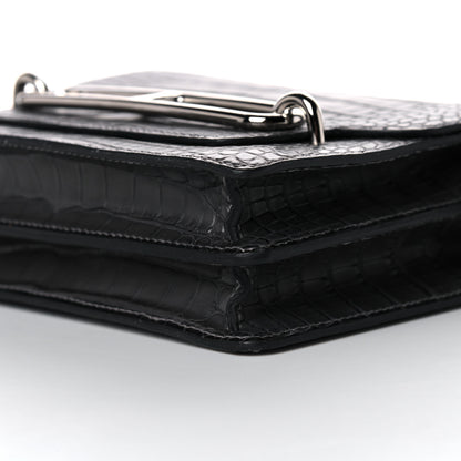 Hermes Matte Alligator Mini Sac Roulis Graphite 9 of 14