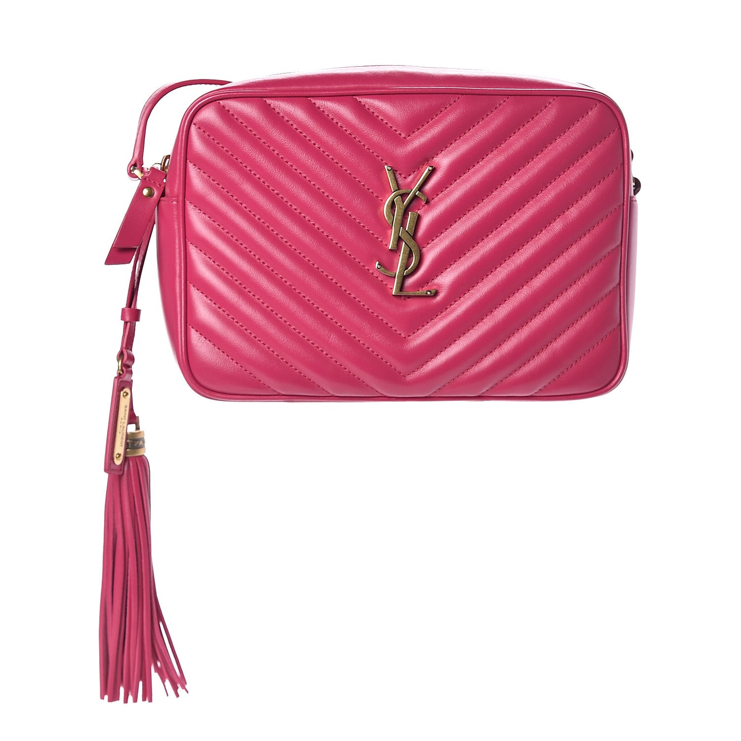 Calfskin Matelasse Monogram Lou Camera Bag Bright Pink