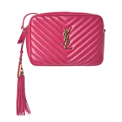 Saint Laurent Calfskin Matelasse Monogram Lou Camera Bag Bright Pink 1 of 8