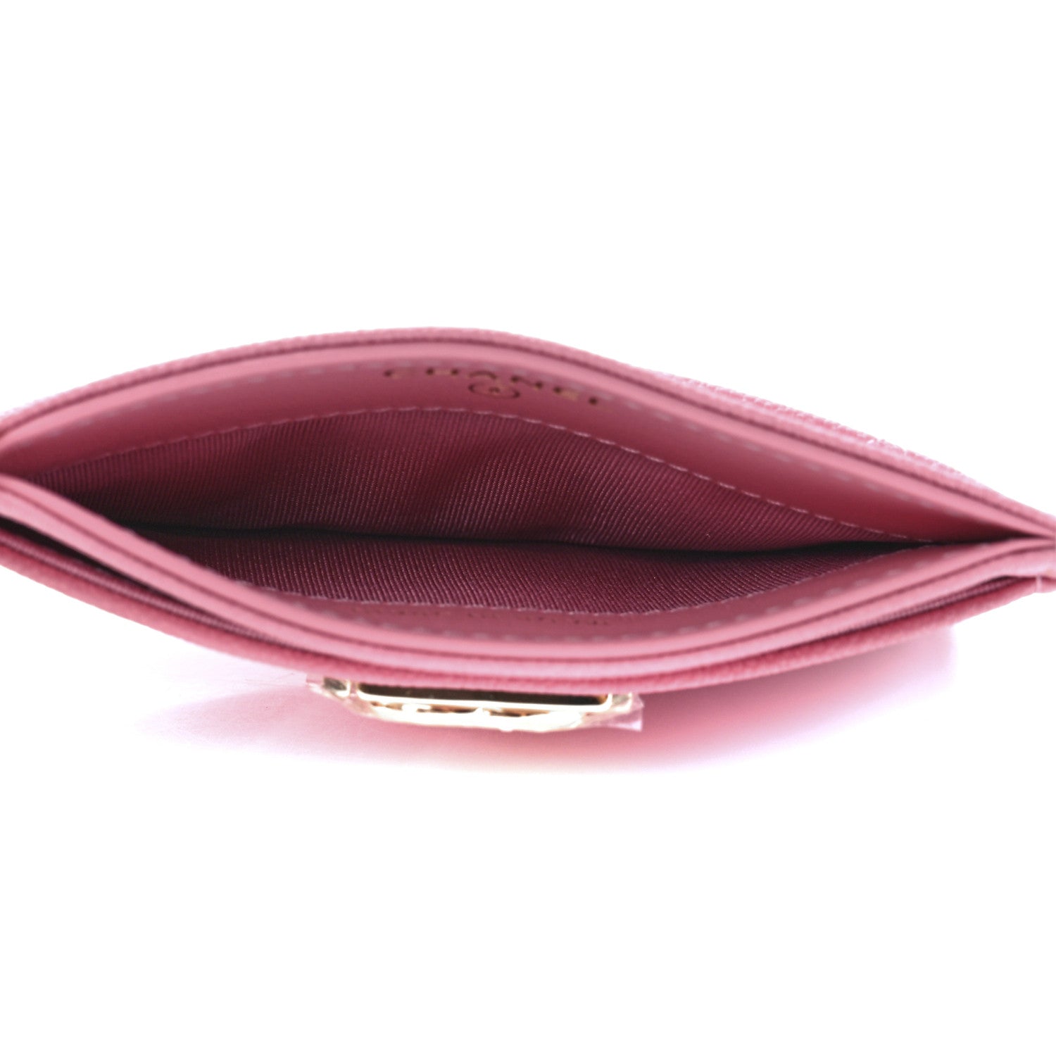 Chanel Caviar Quilted Boy Card Holder Pink 5 of 12