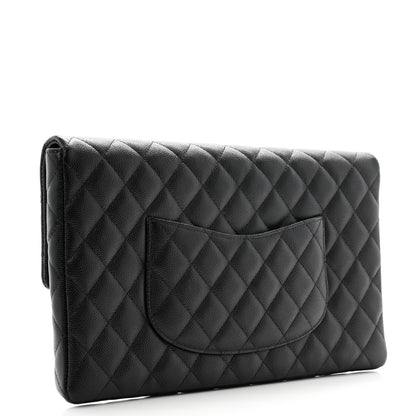 Chanel Caviar Quilted Flap Clutch Black 3 of 9