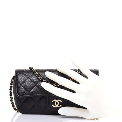 Chanel Caviar Quilted Glasses Case With Chain Black 3 of 14