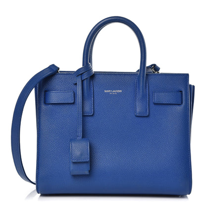 Saint Laurent Grained Calfskin Nano Sac De Jour Royal Blue 1 of 14