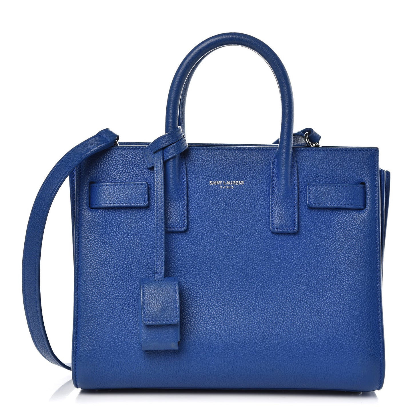 Grained Calfskin Nano Sac De Jour Royal Blue