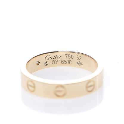 Cartier 18K Yellow Gold Diamond 4mm LOVE Wedding Band Ring 52 6 4 of 4