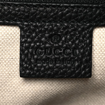 Gucci Calfskin Medium GG Marmont Top Handle Bag Black 7 of 13