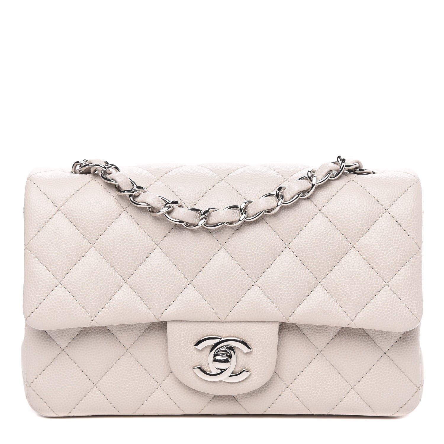Chanel Caviar Quilted Mini Rectangular Flap White 1 of 12