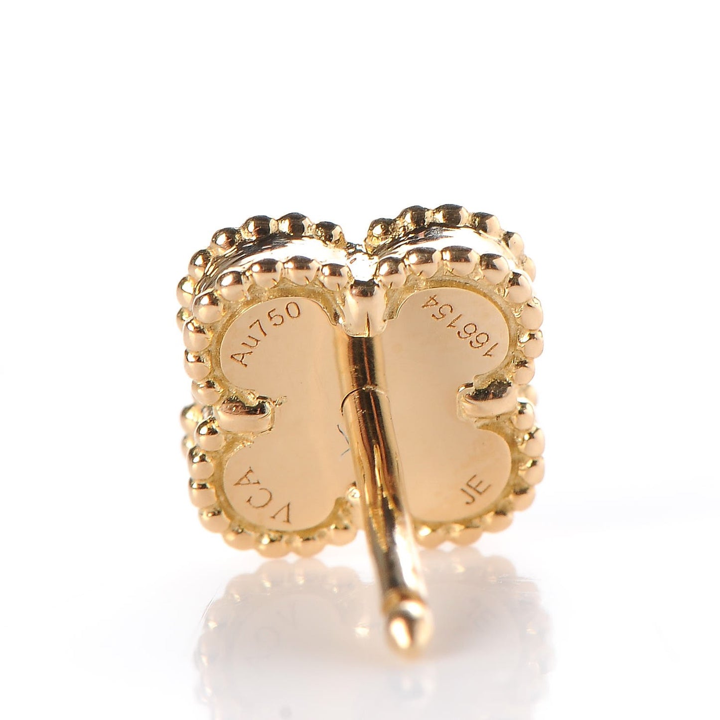 18K Yellow Gold Black Onyx Sweet Alhambra Earrings