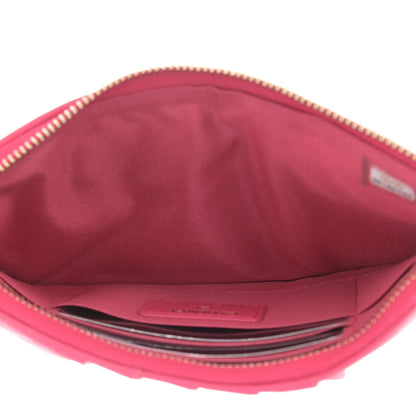 Chanel Shiny Goatskin Quilted Chanel 19 Flat Wallet Pouch Dark Pink 5 of 7