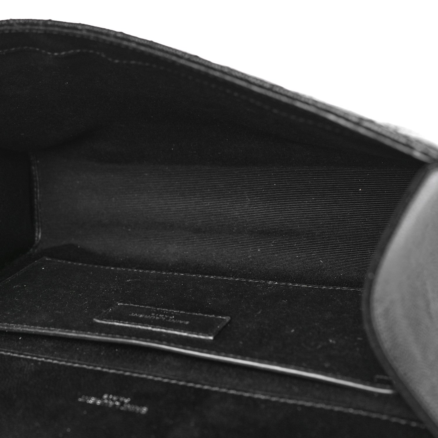 Saint Laurent Grain De Poudre Textured Mixed Matelasse Triquilt Medium Monogram Satchel Black 6 of 10